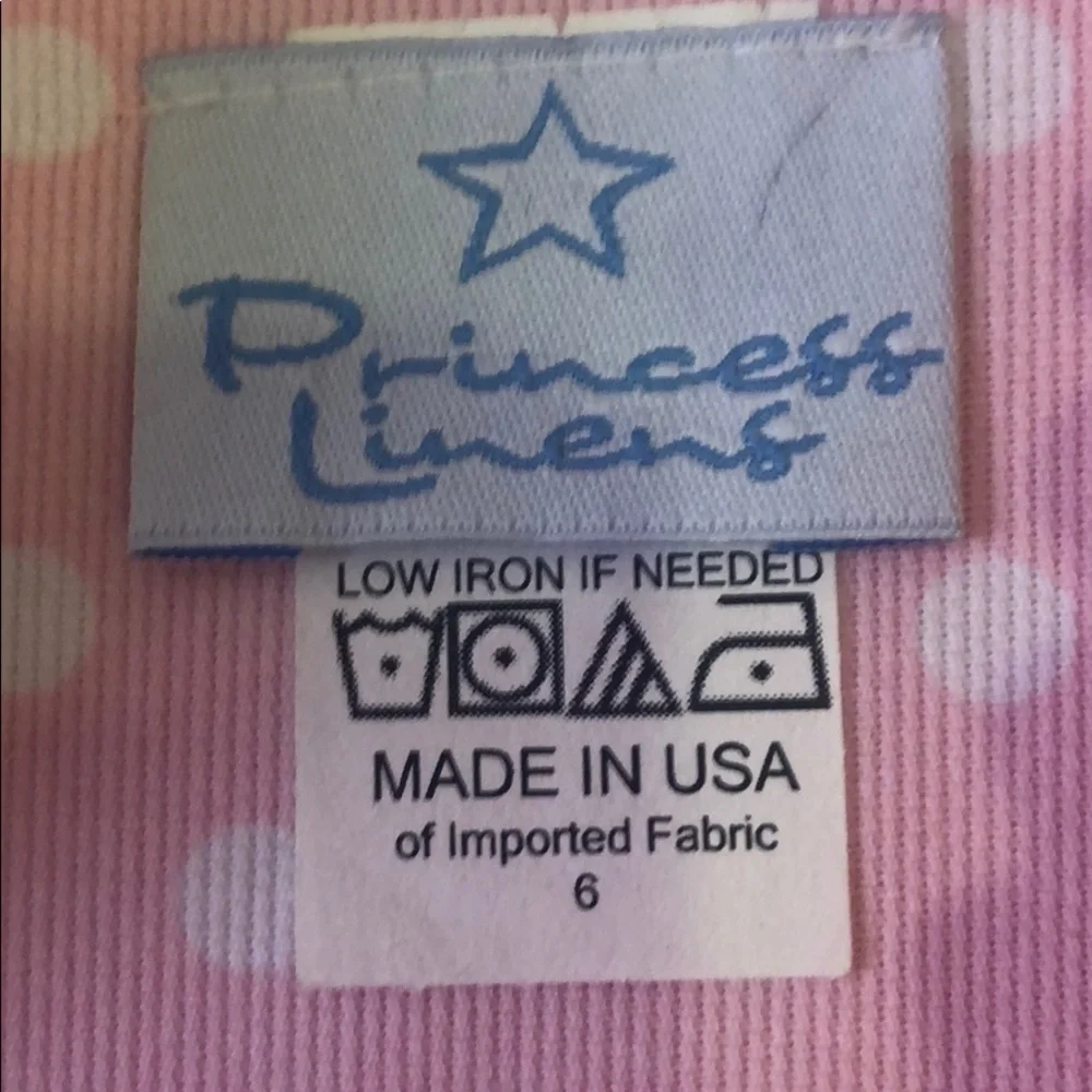 NWOT princess linens pink & white polka dot dress